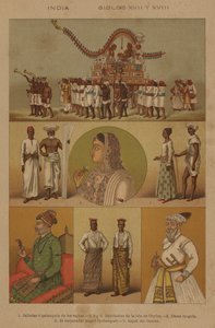 Índia, séculos XVII e XVIII (cor litho) de European School