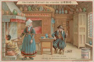 Dentro de uma casa de camponeses na França de European School