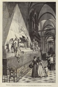Itália - túmulo de Canova, na igreja de Santa Maria Gloriosa dei Frari, Veneza