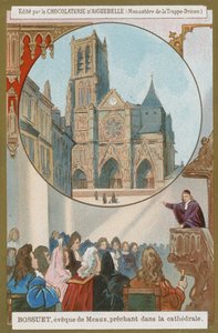 Jacques-Benigne Bossuet, bispo de Meaux, pregando na catedral