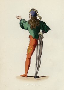 Jeune Venitien De La Calza (gravura a cores) de European School