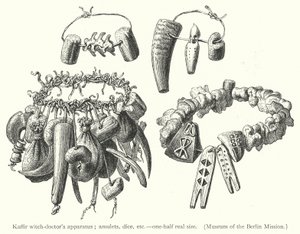 Aparelho de bruxo-médico Kaffir (gravação) de European School