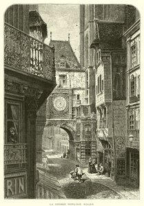 La Grosse Horloge, Rouen (gravura) de European School