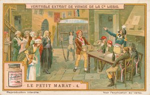 Le Petit Marat, cartão Liebig, início do século XX (cromo) de European School
