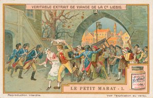 Le Petit Marat, cartão Liebig, início do século XX (cromo) de European School