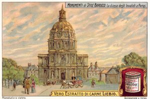 Les Invalides, Paris (chromolitho) de European School