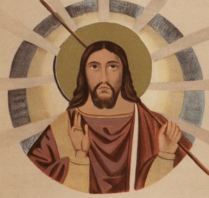 Imagem de Jesus Cristo: Da Basílica de São Paulo, Roma (cromolitografia) de European School