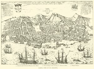 Lisboa, tempo de Santo Inácio (gravura) de European School