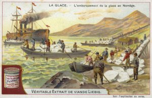 Carregando gelo em um navio; Noruega de European School