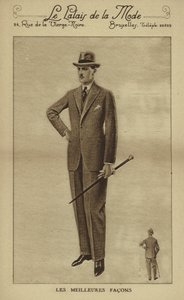 Moda masculina, cerca de 1930 (litografia) de European School