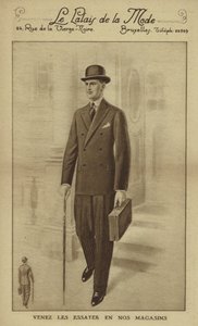 Moda masculina, cerca de 1930 (litografia) de European School