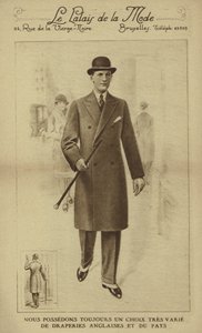 Moda masculina, cerca de 1930 (litografia) de European School