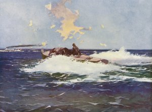 Monte-Carlo, La Course des Bateaux-Moteurs (litografia a cores) de European School