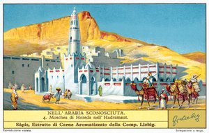 Mesquita de Horeda em Hadhramaut (chromolitho) de European School