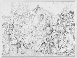 Napoleão: Mort, Morte (gravura) de European School