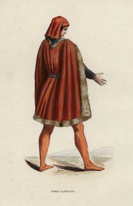 Noble Florentin (gravura colorida) de European School