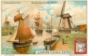 Noordhollandsch Kanaal, Países Baixos (chromolitho) de European School