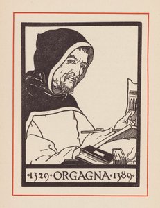 Orcagna, artista e arquiteto medieval italiano (litografia) de European School