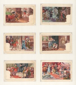Arte original para um conjunto de cartões Liebig: Wagner, Die Meistersinger (guache em papel) de European School