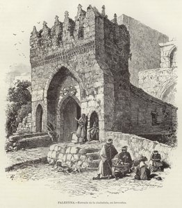 Palestina, entrada da cidadela, em Jerusalém de European School