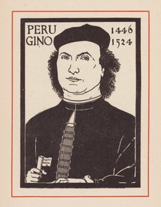 Pietro Perugino, artista italiano do Renascimento (litografia) de European School