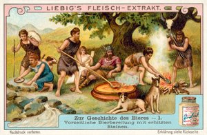 Produção de cerveja pré-histórica utilizando pedras aquecidas (chromolitho) de European School