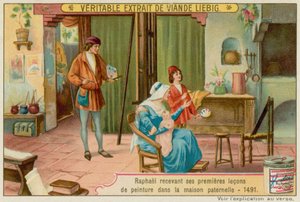 Primeira lição de pintura de Raphael de European School
