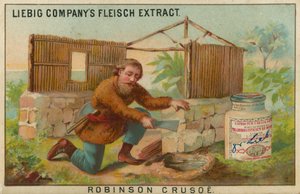 Robinson Crusoe, construção da cabana de European School