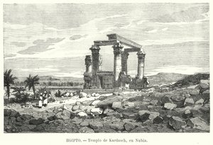 Quiosque Romano de Qertassi, Núbia (Litho) de European School