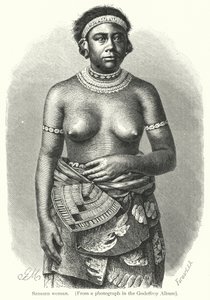 Mulher samoana (gravura) de European School