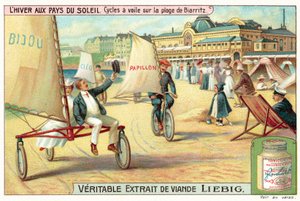 Iates de areia na praia de Biarritz (chromolitho) de European School