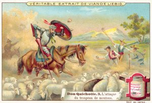 Cena de Dom Quixote (chromolitho) de European School