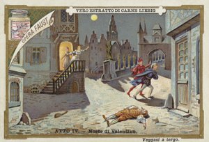 Cena de Fausto, uma ópera de Charles Gounod de European School