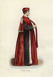 Senateur Venitien (gravura colorida) de European School