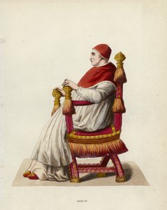Sixte IV (gravura colorida) de European School