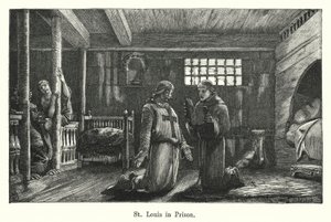 St Louis in Prison (gravura) de European School