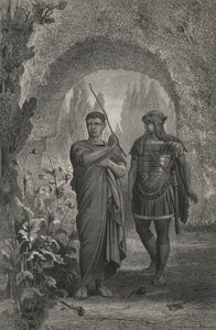 Tarquínio O Grande e o Enviado de Sextus (gravura) de European School