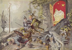 O Alfaiate Valente (litografia a cores) de European School