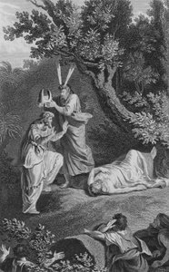 A Morte de Aaron (gravura) de European School