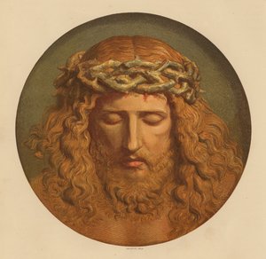 A Cabeça de Cristo (litografia a cores) de European School