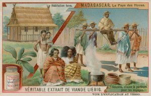 A terra do Hova: uma aldeia de Hova e uma cadeira de sedan de European School