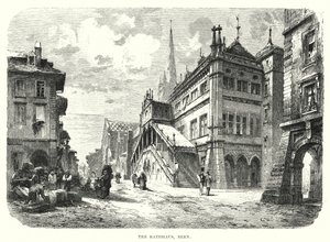 O Rathhaus, Berna (gravura) de European School