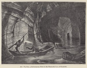 The Styx, a Subterranean River in the Mammoth Cave of Kentucky (gravura) de European School