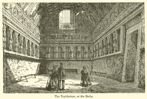 O Tepidarium, nos banhos (gravura) de European School