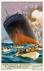 O Titanic a enviar uma mensagem SOS por rádio de European School