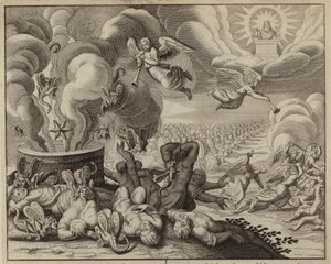 O abismo e os gafanhotos (gravura) de European School