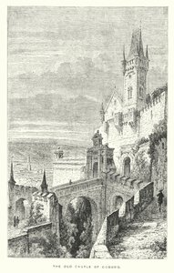 O velho Castelo de Coburg (gravura) de European School