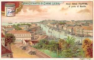 O porto de Manila (chromolitho) de European School