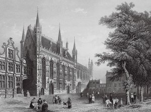 Câmara Municipal de Bruges (gravura) de European School