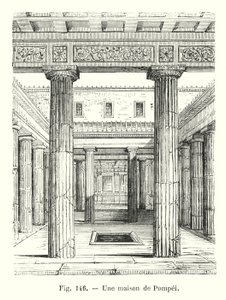 Uma casa em Pompeia (gravura) de European School